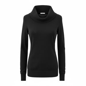 Brunella Gori Made in Italy Black Cowl Neck Women's Sweater Knit Size M